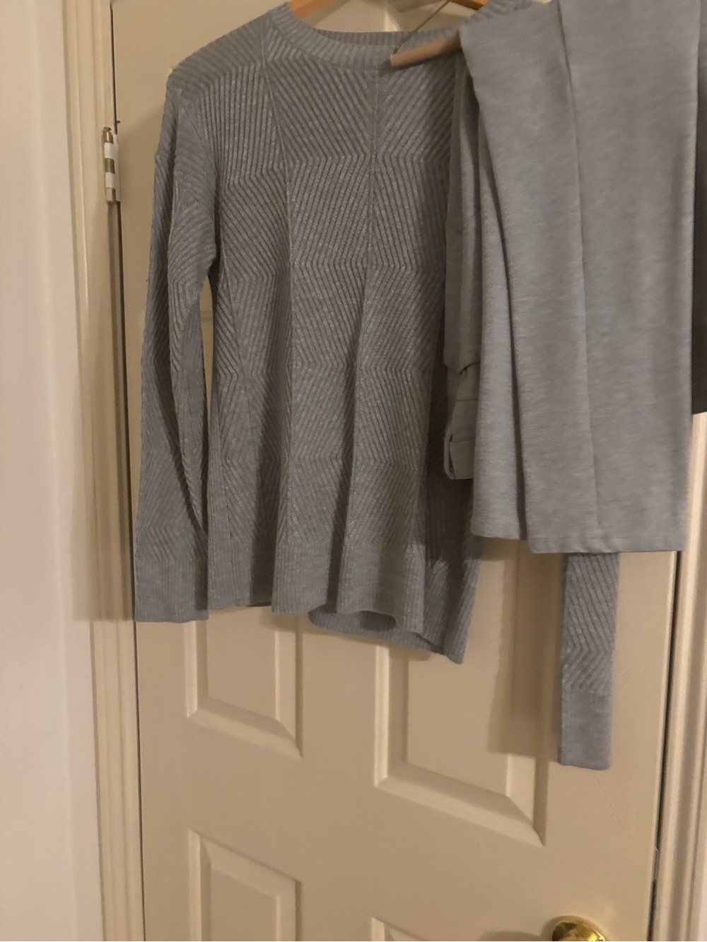 Gray Knit Ponte Pants and Sweater!